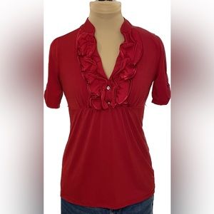 HeartSoul Ruffle Front Blouse